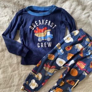 Set The Children’s Place PJ Bundle w/ Long Sleeve Shirt & Pants Breakfast 9-12mo